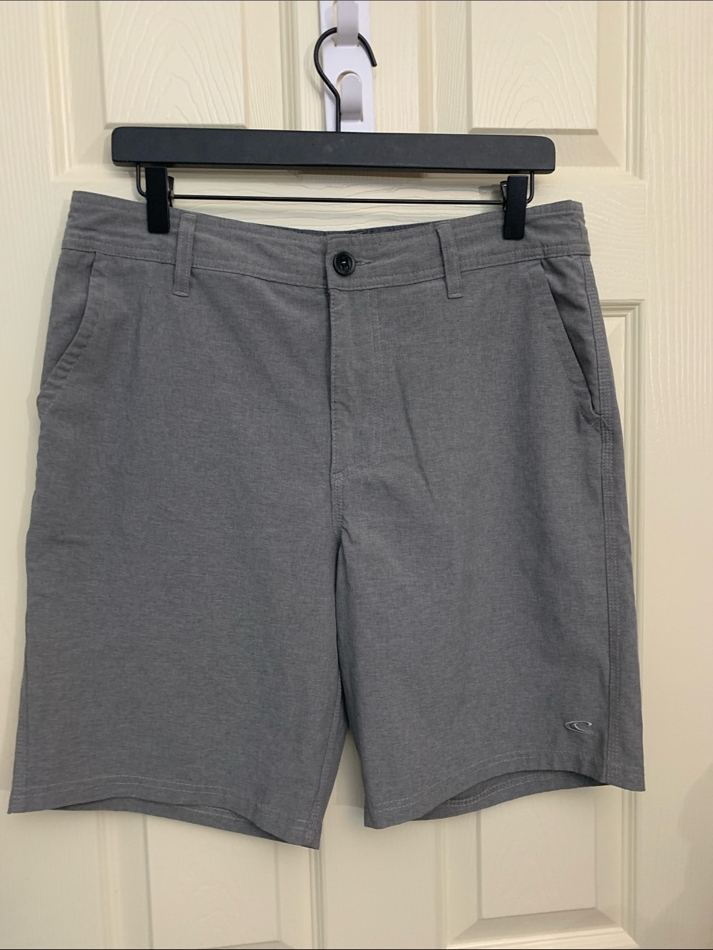 O’Neill Men's Slate Gray Hybrid Shorts with Subtle Logo